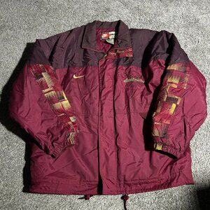 Vintage Nike FSU Florida State Seminoles Full Zip Puffer Jacket Sz XXL College